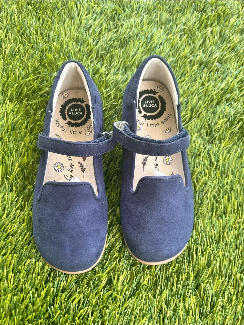 Livie & Luca Navy Suede Mary Jane Shoes